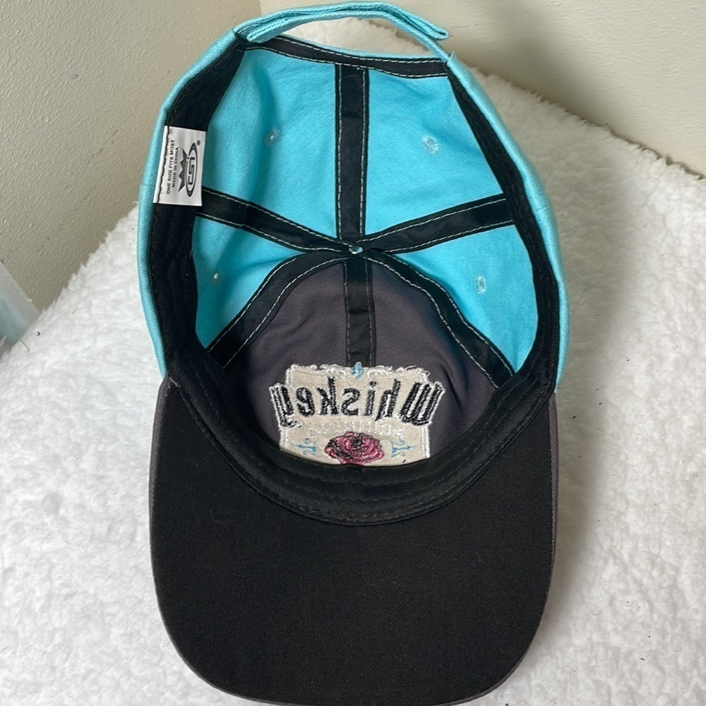 WHISKEY Drinking Cowgirl Embroidered Five Panel Velcro Back Hat - Picture 5 of 9